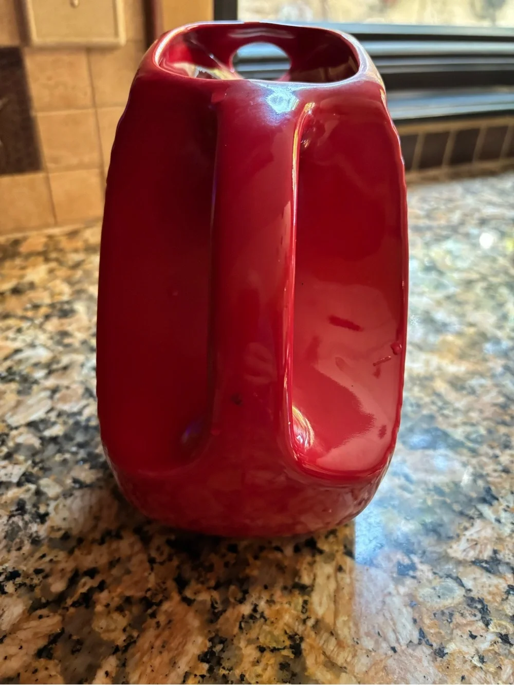 Vintage Large Scarlet Red Fiesta Pitcher 67 oz